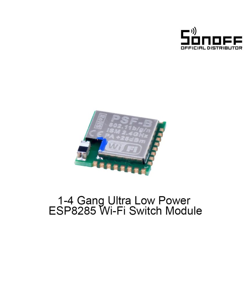 GloboStar® 80111 SONOFF PSF-B-2C ESP8285 Wi-Fi 2.4GHz Switch Module 2 Way